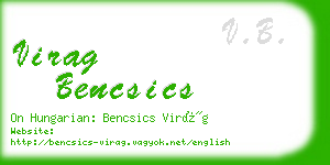 virag bencsics business card